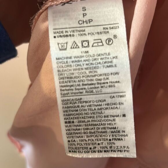 Gap Embroidered-trim peasant blouse pink dust color size small long sleeve count - Picture 5 of 5